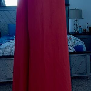 Elegant Red Maxi Skirt